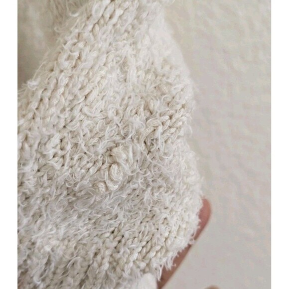 Madewell 2024 Fuzzy Cardigan Sweater Size Small Beige Cotton Button-Up V-neck - Picture 8 of 10